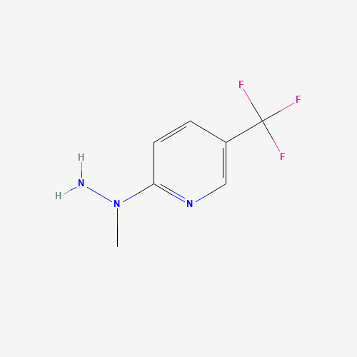 N-[5-(Trifluoromethyl)pyridin-2-yl]-N-methylhydrazine (CAS: 163620-24-4) - Chemical Structure and Molecular Formula 