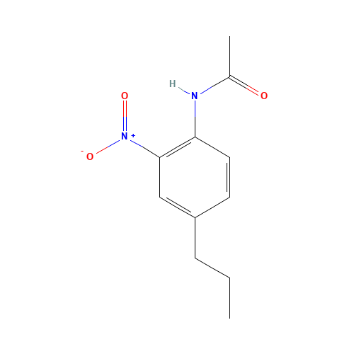 2-NITRO-4-PROPYLACETANILIDE (CAS: 99841-36-8) - Chemical Structure and Molecular Formula 