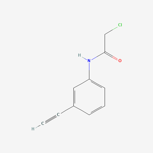 N1-(3-ETH-1-YNYLPHENYL)-2-CHLOROACETAMIDE (CAS: 175277-85-7) - Chemical Structure and Molecular Formula 