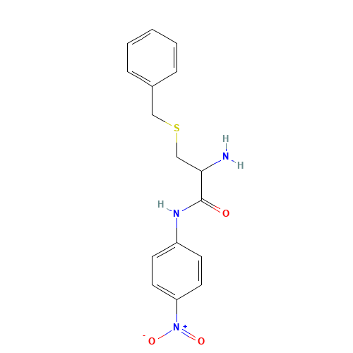 N1-(4-NITROPHENYL)-2-AMINO-3-(BENZYLTHIO)PROPANAMIDE (CAS: 52207-07-5) - Chemical Structure and Molecular Formula 