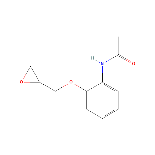N1-[2-(OXIRAN-2-YLMETHOXY)PHENYL]ACETAMIDE (CAS: 57682-11-8) - Chemical Structure and Molecular Formula 