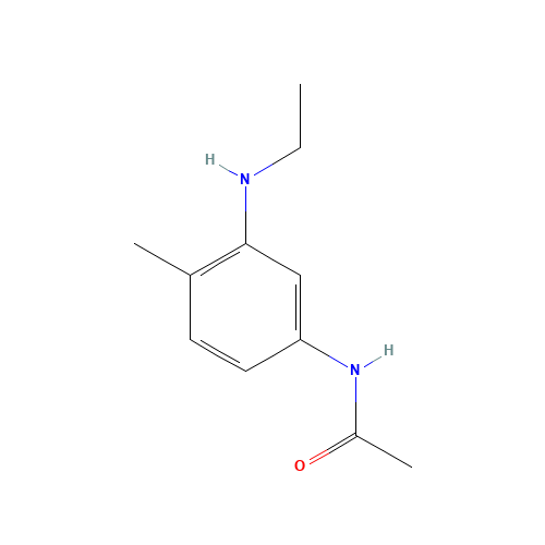 N1-[3-(ETHYLAMINO)-4-METHYLPHENYL]ACETAMIDE (CAS: 63134-04-3) - Chemical Structure and Molecular Formula 