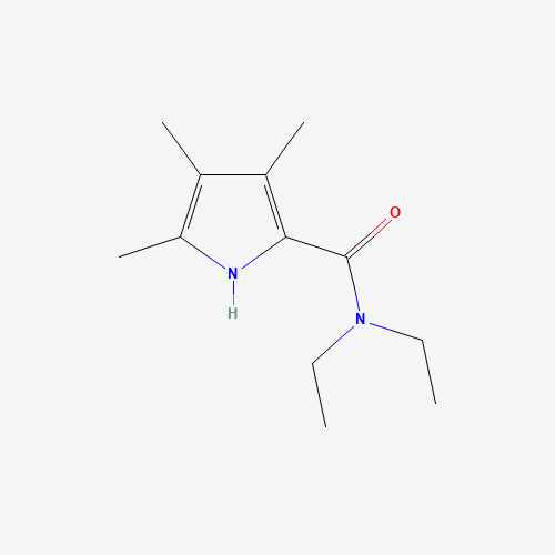 N2,N2-DIETHYL-3,4,5-TRIMETHYL-1H-PYRROLE-2-CARBOXAMIDE (CAS: 58803-92-2) - Chemical Structure and Molecular Formula 
