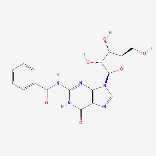 N2-Benzoyl-D-guanosine (CAS: 3676-72-0) - Chemical Structure and Molecular Formula 