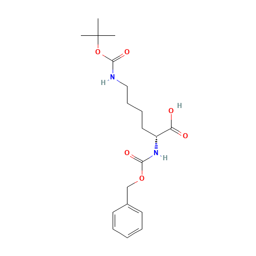 N-Benzyloxycarbonyl-N'-(tert-Butoxycarbonyl)-L-lysine (CAS: 66845-42-9) - Chemical Structure and Molecular Formula 