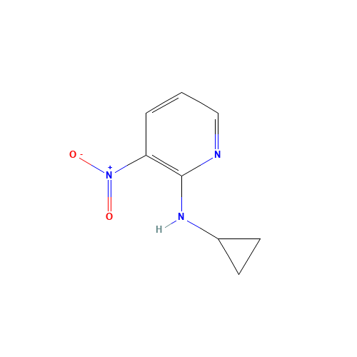 N2-CYCLOPROPYL-3-NITROPYRIDIN-2-AMINE (CAS: 290313-20-1) - Chemical Structure and Molecular Formula 