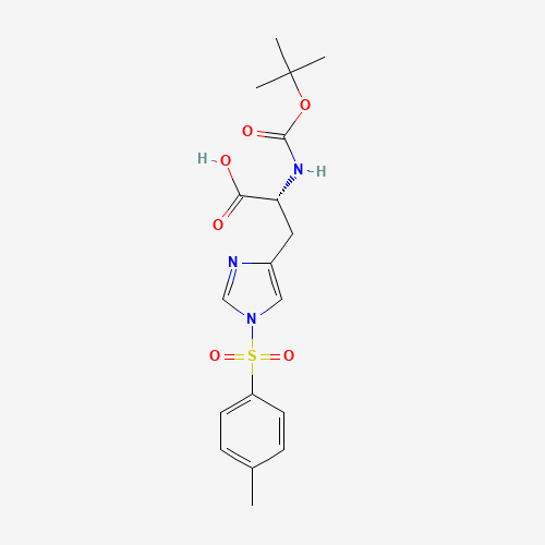 N-Boc-N'-tosyl-D-histidine (CAS: 69541-68-0) - Chemical Structure and Molecular Formula 