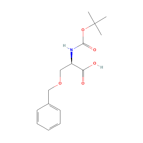 N-Boc-O-Benzyl-D-serine (CAS: 47173-80-8) - Chemical Structure and Molecular Formula 