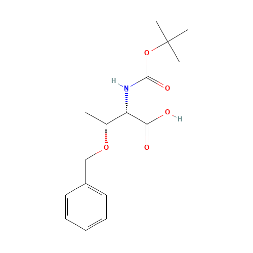 Boc-O-Benzyl-L-threonine (CAS: 15260-10-3) - Chemical Structure and Molecular Formula 