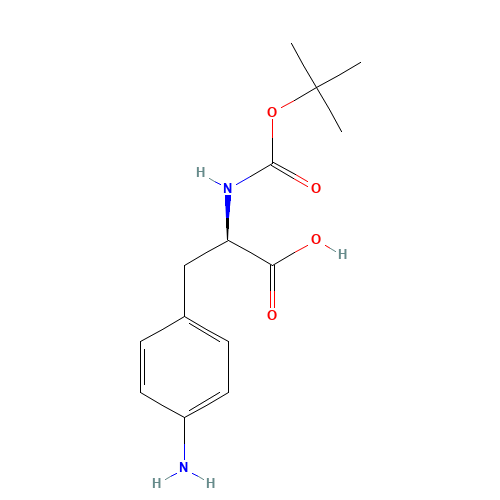 Boc-4-Amino-D-phenylalanine (CAS: 164332-89-2) - Chemical Structure and Molecular Formula 