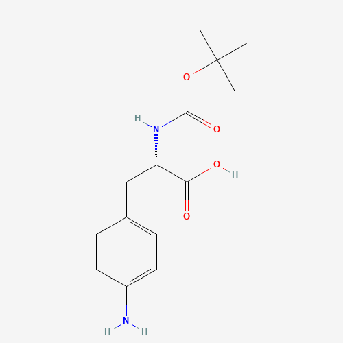 Boc-4-Amino-L-phenylalanine (CAS: 55533-24-9) - Chemical Structure and Molecular Formula 