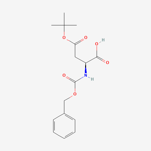 N-Cbz-L-Aspartic acid 4-tert-butyl ester (CAS: 5545-52-8) - Chemical Structure and Molecular Formula 