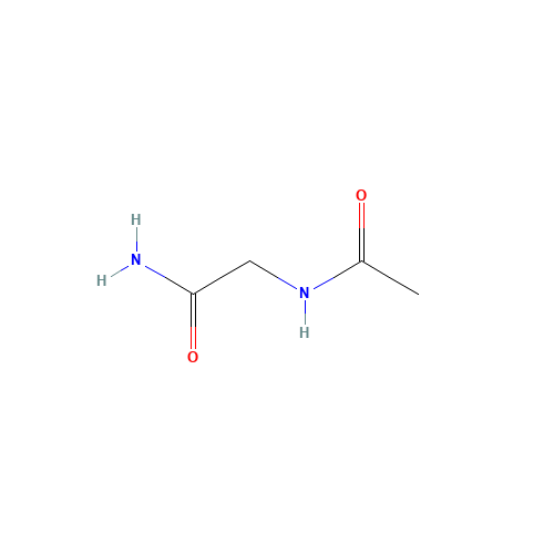 N-ACETYLGLYCINAMIDE (CAS: 2620-63-5) - Chemical Structure and Molecular Formula 