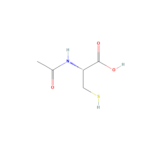 N-Acetyl-cysteine (CAS: 616-91-1) - Chemical Structure and Molecular Formula 