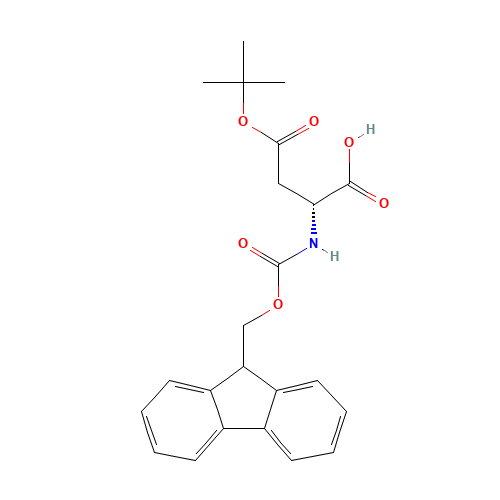 Fmoc-D-Aspartic acid beta-tert-butyl ester (CAS: 112883-39-3) - Chemical Structure and Molecular Formula 