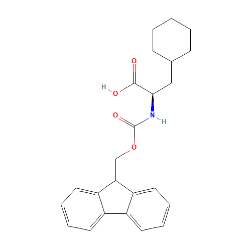 FMOC-D-CHA-OH (CAS: 144701-25-7) - Chemical Structure and Molecular Formula 