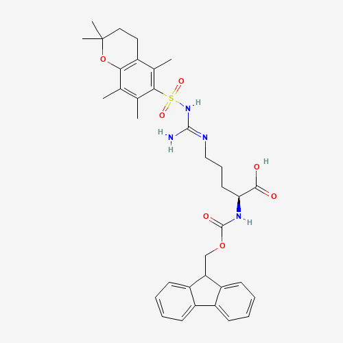 Fmoc-L-Arg(Pmc)-OH (CAS: 119831-72-0) - Chemical Structure and Molecular Formula 