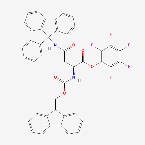 FMOC-ASN(TRT)-OPFP (CAS: 132388-64-8) - Chemical Structure and Molecular Formula 