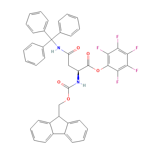 FMOC-ASN(TRT)-OPFP (CAS: 132388-64-8) - Chemical Structure and Molecular Formula 