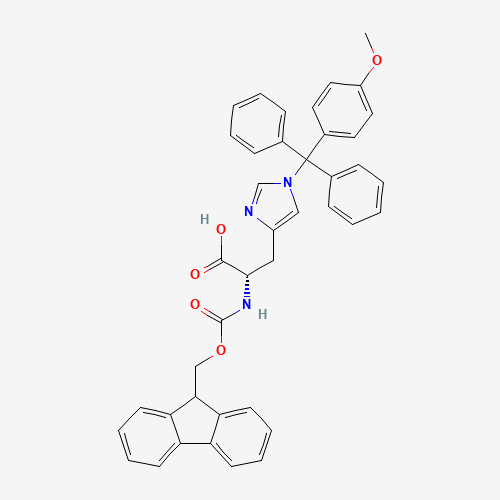 FMOC-HIS(MMT)-OH (CAS: 133367-33-6) - Chemical Structure and Molecular Formula 