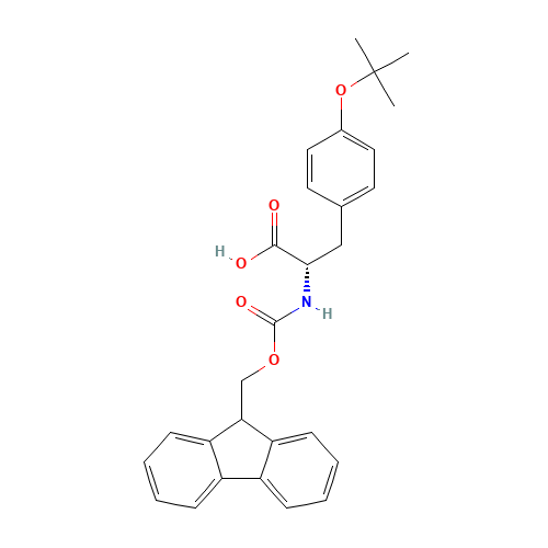 Fmoc-O-tert-butyl-L-tyrosine (CAS: 71989-38-3) - Chemical Structure and Molecular Formula 