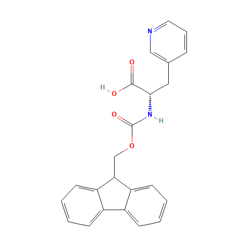 (S)-N-Fmoc-(3-Pyridyl)alanine (CAS: 175453-07-3) - Chemical Structure and Molecular Formula 