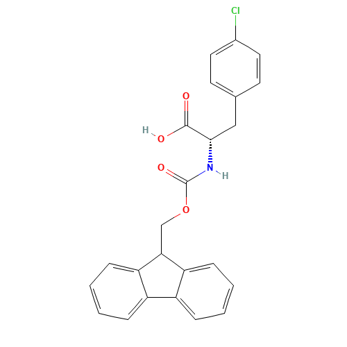 (S)-N-FMOC-4-Chlorophenylalanine (CAS: 175453-08-4) - Chemical Structure and Molecular Formula 