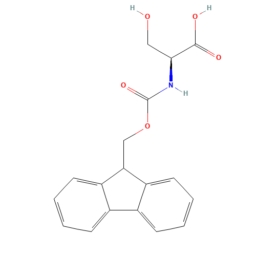 Fmoc-L-Serine (CAS: 73724-45-5) - Chemical Structure and Molecular Formula 
