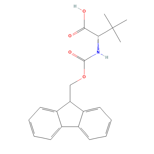 Fmoc-L-tert-leucine (CAS: 132684-60-7) - Chemical Structure and Molecular Formula 