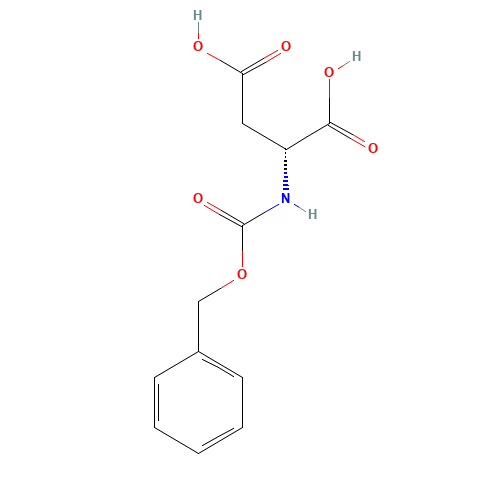 N-Benzyloxycarbonyl-D-aspartic acid (CAS: 78663-07-7) - Chemical Structure and Molecular Formula 