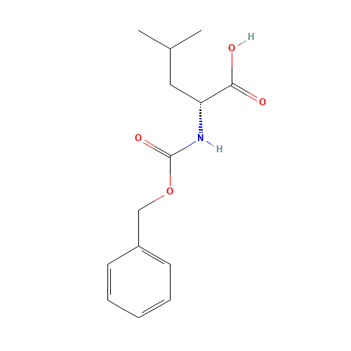 N-Cbz-D-Leucine (CAS: 28862-79-5) - Chemical Structure and Molecular Formula 