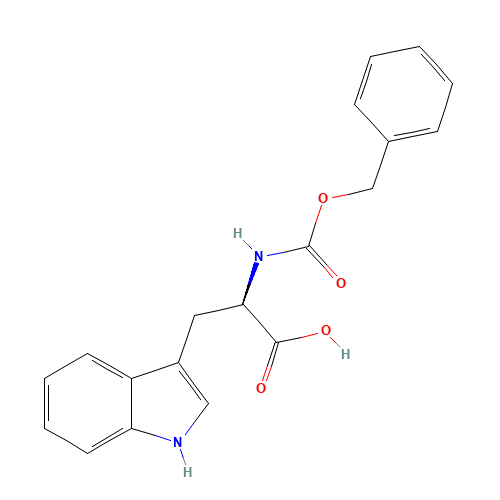 N-Cbz-D-Tryptophan (CAS: 2279-15-4) - Chemical Structure and Molecular Formula 