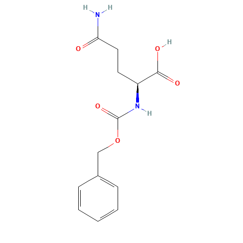 N-Carbobenzyloxy-L-glutamine (CAS: 2650-64-8) - Chemical Structure and Molecular Formula 