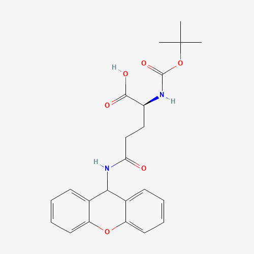 N-Boc-N'-(9-xanthenyl)-L-glutamine (CAS: 55260-24-7) - Chemical Structure and Molecular Formula 