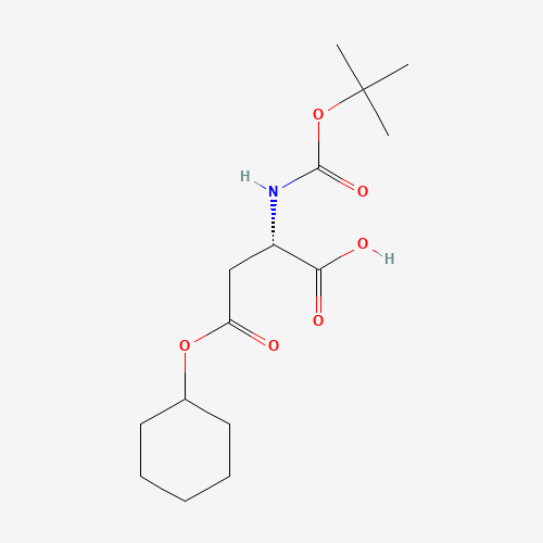 Boc-Asp(Ochx)-OH (CAS: 73821-95-1) - Chemical Structure and Molecular Formula 