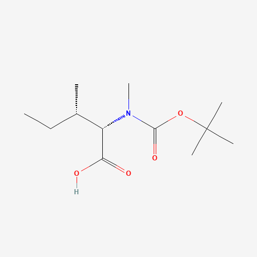 Boc-N-Methyl-L-isoleucine (CAS: 52498-32-5) - Chemical Structure and Molecular Formula 