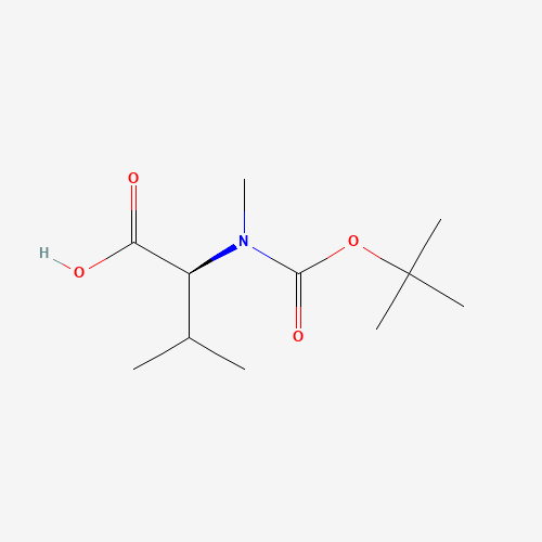 Boc-N-methyl-L-valine (CAS: 45170-31-8) - Chemical Structure and Molecular Formula 