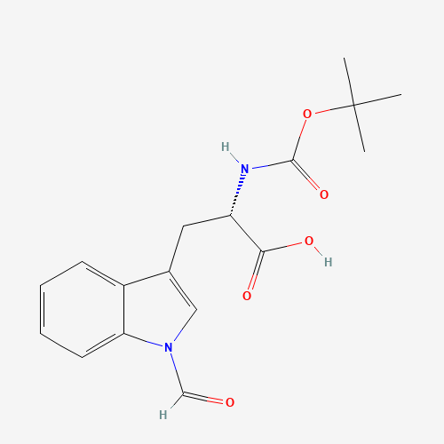 BOC-TRP(FOR)-OH (CAS: 47355-10-2) - Chemical Structure and Molecular Formula 