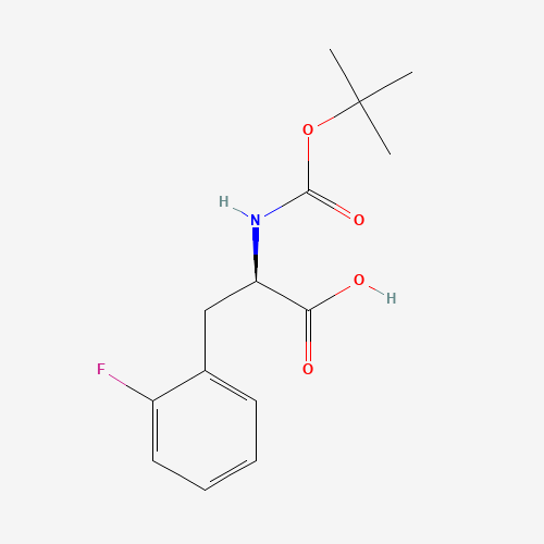 BOC-D-2-Fluorophe (CAS: 114873-10-8) - Chemical Structure and Molecular Formula 