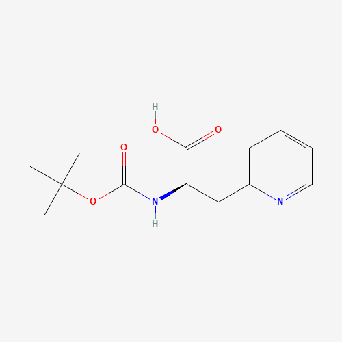 BOC-D-2-PYRIDYLALANINE (CAS: 98266-32-1) - Chemical Structure and Molecular Formula 