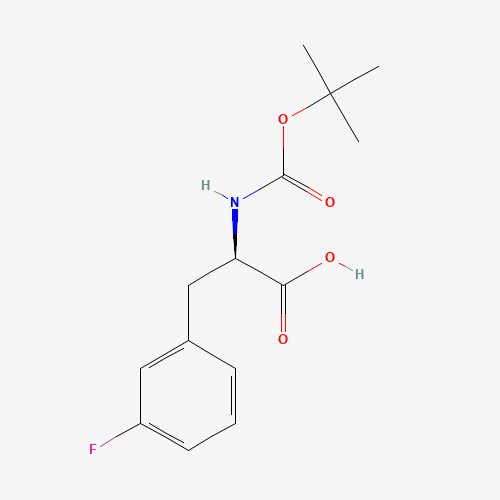 BOC-D-3-Fluorophe (CAS: 114873-11-9) - Chemical Structure and Molecular Formula 