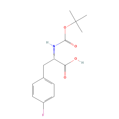 BOC-L-4-Fluorophe (CAS: 41153-30-4) - Chemical Structure and Molecular Formula 