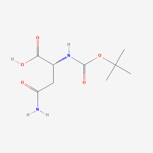 Boc-D-Asparagine (CAS: 75647-01-7) - Chemical Structure and Molecular Formula 