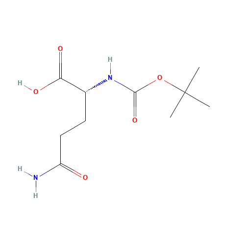 Boc-D-Glutamine (CAS: 61348-28-5) - Chemical Structure and Molecular Formula 