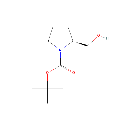 Boc-D-prolinol (CAS: 83435-58-9) - Chemical Structure and Molecular Formula 