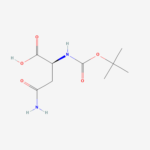 BOC-L-Asparagine (CAS: 7536-55-2) - Chemical Structure and Molecular Formula 