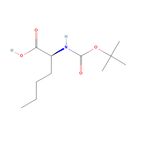 BOC-L-NORLEUCINE (CAS: 6404-28-0) - Chemical Structure and Molecular Formula 