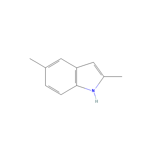 2,5-Dimethylindole (CAS: 1196-79-8) - Chemical Structure and Molecular Formula 