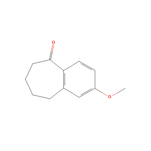 2-Methoxy-6,7,8,9-tetrahydrobenzocyclohepten-5-one (CAS: 6500-65-8) - Chemical Structure and Molecular Formula 
