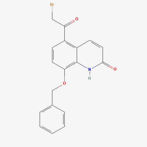 8-BENZYLOXY-5-(2-BROMOACETYL)-2-HYDROXYQUINOLINE (CAS: 100331-89-3) - Chemical Structure and Molecular Formula 